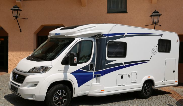 The new Knaus L!VE TI range has smart exteriors, with brilliant white cabs and bodies