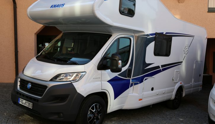 One of the three new Knaus L!VE ranges is an all-overcabs affair, as seen here with the transverse rear bed L!VE Traveller 650 DG