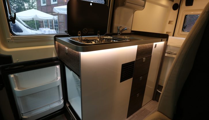 Ambient lighting around the ’van underlines its upmarket credentials