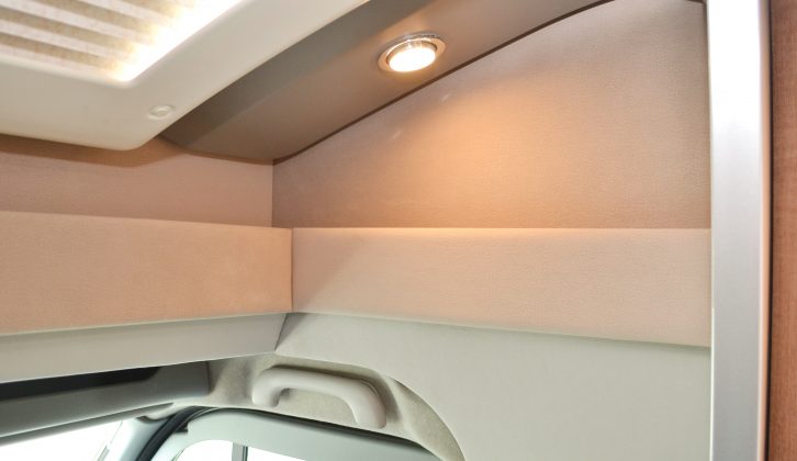Spotlights and a rooflight are located above the cab area, which help make it a bright place to sit and relax, even at night-time