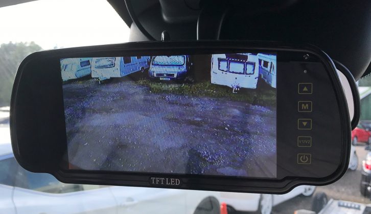 It is super-handy to have a rear-view camera when manoeuvring your motorhome