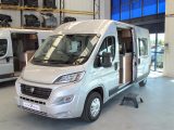 The Tribute T-669 is a rear-lounge model that is 5.99m long – the Auto-Trail script above the windscreen is very obvious