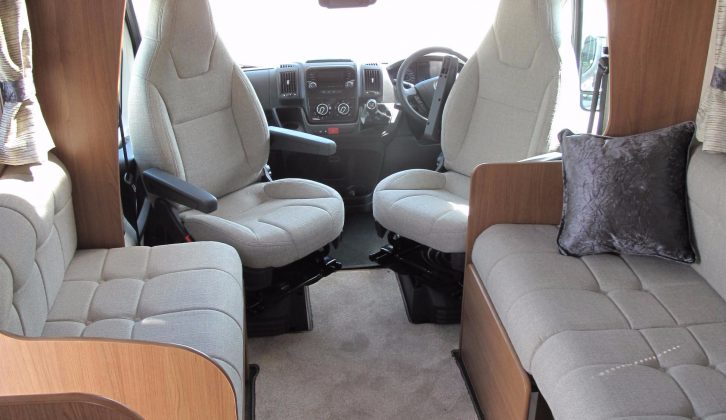 Swivel the cab seats to create a sociable front lounge in the Tribute T-736