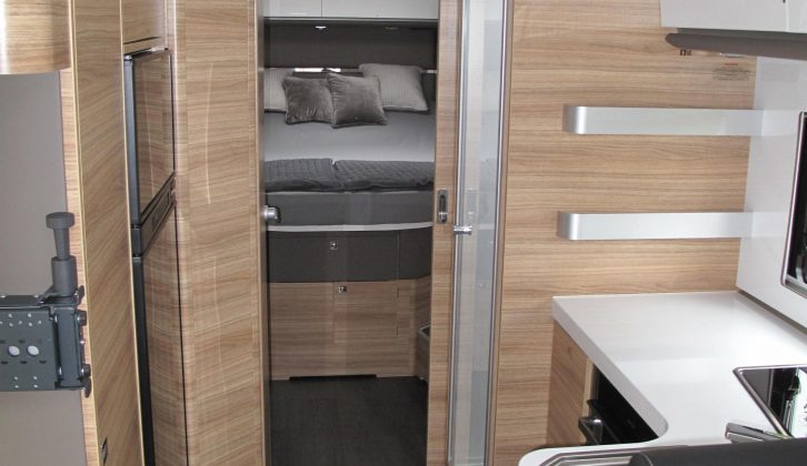 This 8.8m-long motorhome has an MTPLM of 5000kg and an island bed