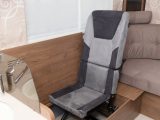 Additional belted travel seats are tucked away beneath the sofas –
 clever stuff, but it means the occupants are seated far from the cab
