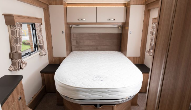 The new Swift Bessacarr 599 has this rear island bed layout