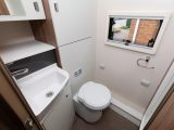 You also get this rear washroom with a separate shower cubicle in the new Swift Escape 604