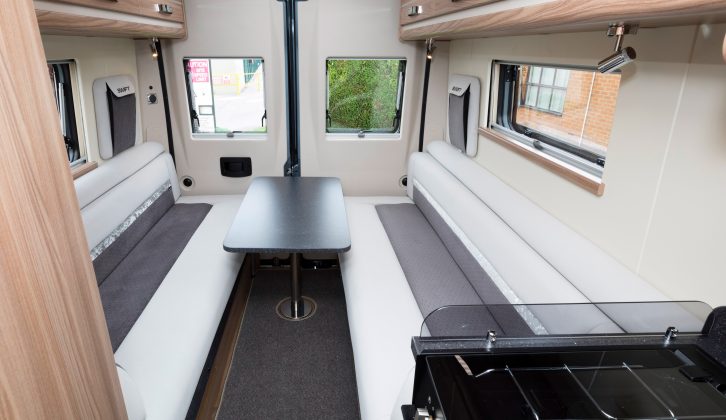 The Select 122 is a 5.99m-long two-berth on the Fiat Ducato