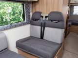 Despite being able to sleep six, the 685 has only five belted travel seats – two in the cab and three in the front dinette