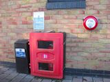 Most UK sites will have a fire extinguisher, siren and fire notice in a prominent position