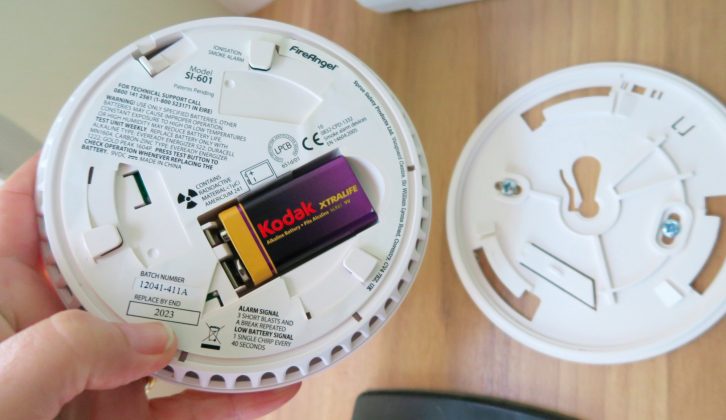 Ensure your motorhome has a smoke alarm fitted and check that its expiry date hasn’t passed