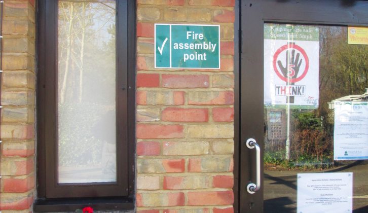 Fire-assembly points are often near the warden’s office – find yours next time you arrive on site