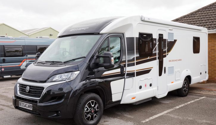 The Swift Bessacarr 599 is a new model for 2018 and has a rear-island-bed layout