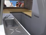 The VW California XXL concept has a two-burner hob in its side kitchen