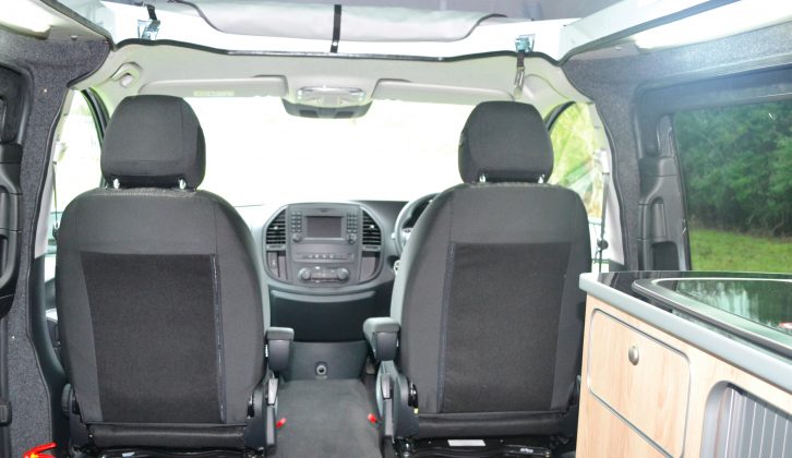 The foot-operated parking brake
means that the aisle in the middle of the cab is kept clear to provide easy access to the rear of the vehicle