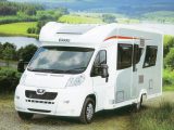 Elddis Aspire’s silver-grey sides and stylish low-profile overcab moulding really look the part