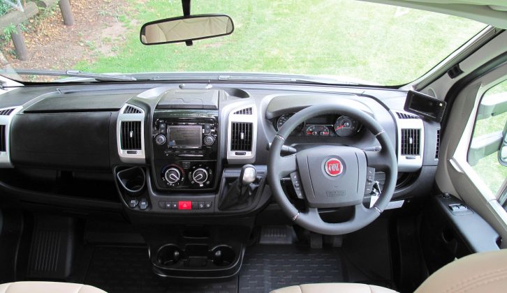 The Supreme version of the Coral gets all the benefits of the Fiat Ducato cab, including car-style controls and a smart overall look
