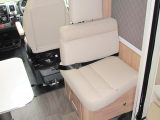 The offside seat can be turned into this rear-facing travel seat, if you need to carry five