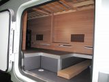 The under-bed storage cavities can be accessed from outside the ’van