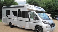 The silver 2018 Adria Coral Supreme 670 SLT is certainly a head-turner – and has a handy 3500kg MTPLM