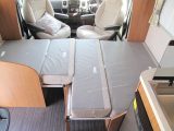 The front make-up bed is easy to assemble and because the offside settee is longer than the nearside, you get a useful perching area if you wake early and want to sit down with a cuppa