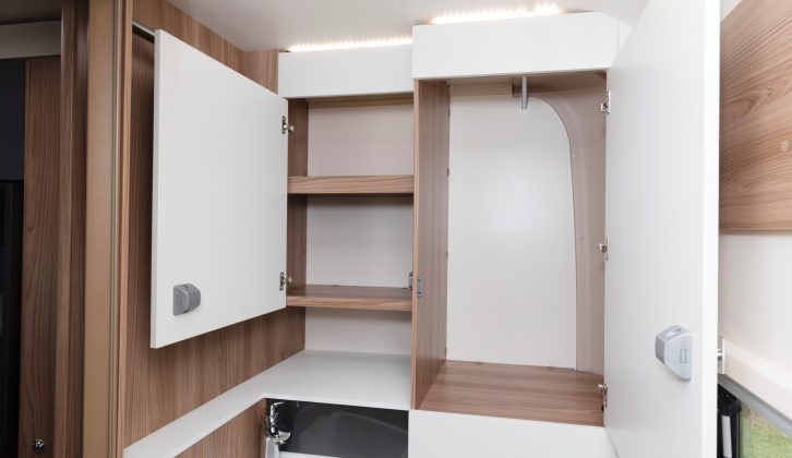 There's lots of storage space in the washroom, so you can make the most of the 646kg payload