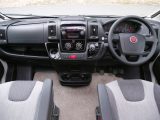 The cab is typical Fiat Ducato fare, featuring automotive styling, plenty of storage pockets and a DAB radio as standard