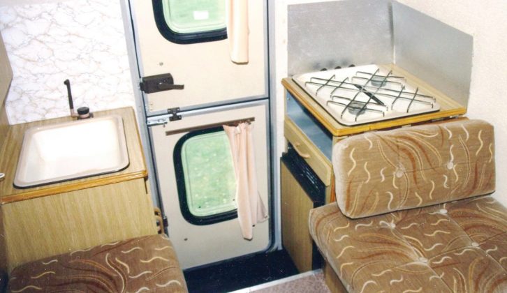 This is the interior of a 1989 Elddis Nipper