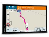 Among useful warnings, the Garmin notifies the driver of narrow roads so they know to take extra care – handy with a big ’van!