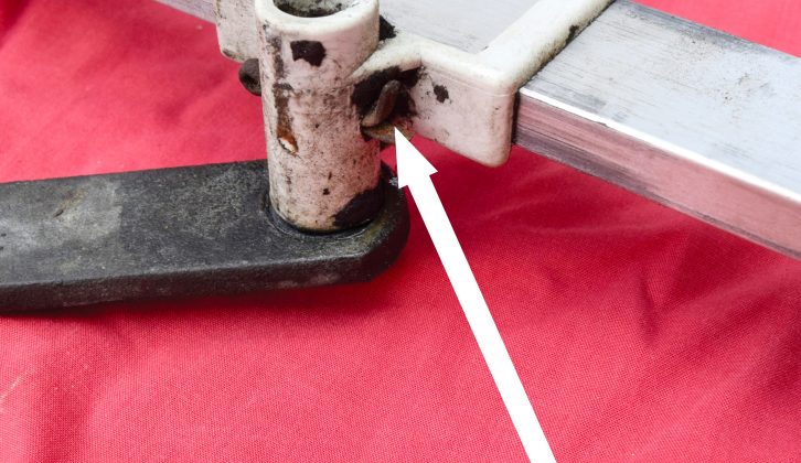 If the activation lever is binding on its pin, it may be necessary to take the pin out of the nylon slider – this can be done by removing the split pin, whereupon the pin will slide out