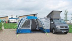 Here we are testing the Olpro Cocoon Breeze which has an inner tent that can form one or two rooms