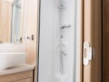 A real bonus is the new-for-2018 separate shower cubicle – it’s a good size, has a solid bi-fold door, and features a useful light up top