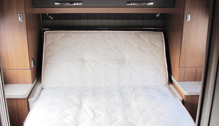 The Auto-Trail Tracker LB's island bed can be pushed back to give you more floor space in the day