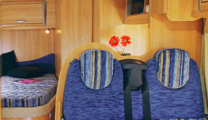 This shows the interior of an early Chausson Flash 02