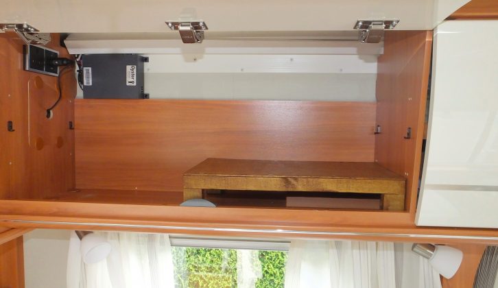 A plinth had to be built to allow the cupboard to lock shut