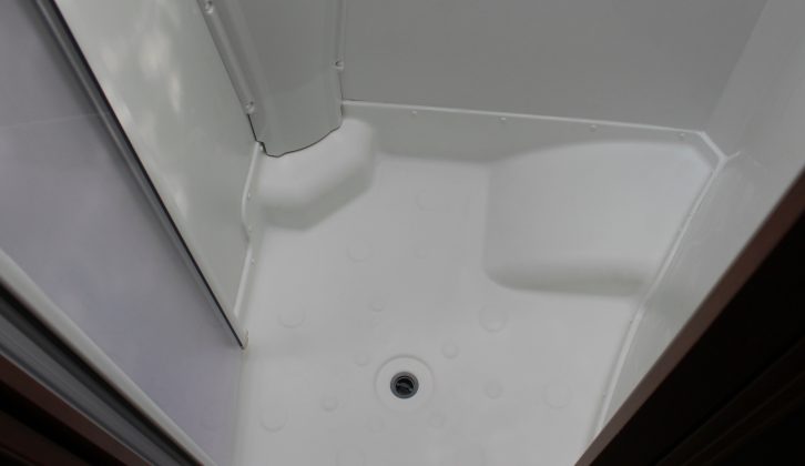 Despite a little wheel arch intrusion, there is a good amount of space in the shower cubicle