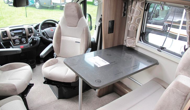 Swivel the cab seats and the lounge will easily seat six people