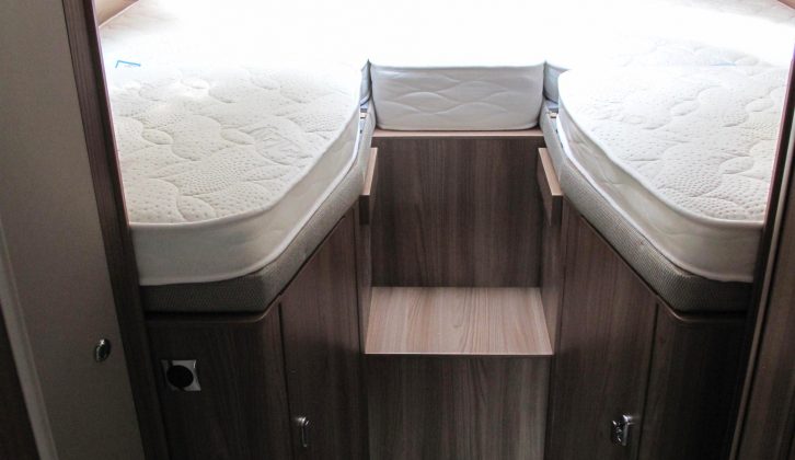 The well-proportioned fixed beds are easy to access and each occupant is treated to a large headboard, a light and a speaker
