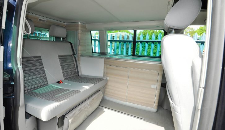 There are storage bags at the front of the rear seats – other options include a bike rack and a towbar for a small boat or trailer