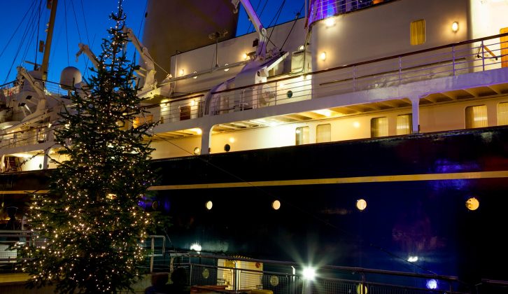 You could visit Edinburgh this winter and see the Royal Yacht Britannia in all her festive splendour
