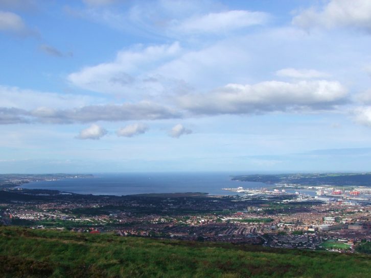 Enjoy this view of Belfast from Divis Mountain as a reward for tackling the summit trail