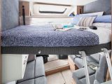 Many current models are only four-berth as standard, but this clever option of a drop-down double bed and an additional travel seat boosts the accommodation