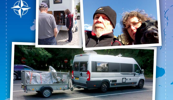 Sarah and Cecil love touring in their Auto-Trail – where they go, their motorbike can go with them