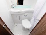 The washroom is one area where you feel the Swift Rio 325's compact dimensions