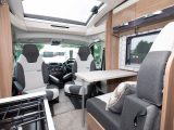 Three, four at a push, can be accommodated at meal times in the Swift Rio 325, under that big skylight