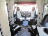 Swivel the cab seats to make a front lounge that four can enjoy