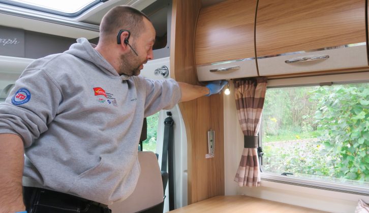All lights, both inside and outside your motorhome, will be checked