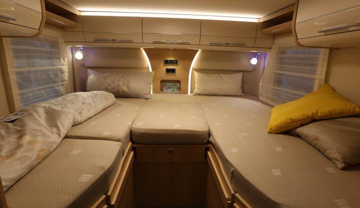 In 674 guise, the Hymer B-Class SupremeLine has rear fixed twin-single beds