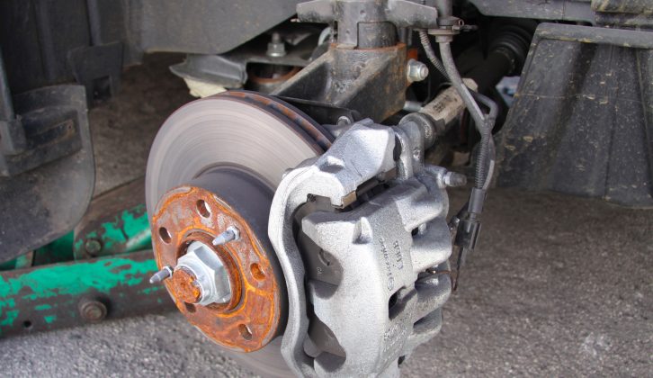 Check that the parking brake holds on an incline, and that there is no excessive free play in the brake pedal and handbrake. Ensure the pedal rubber isn’t damaged and top up the brake fluid reservoir, if necessary