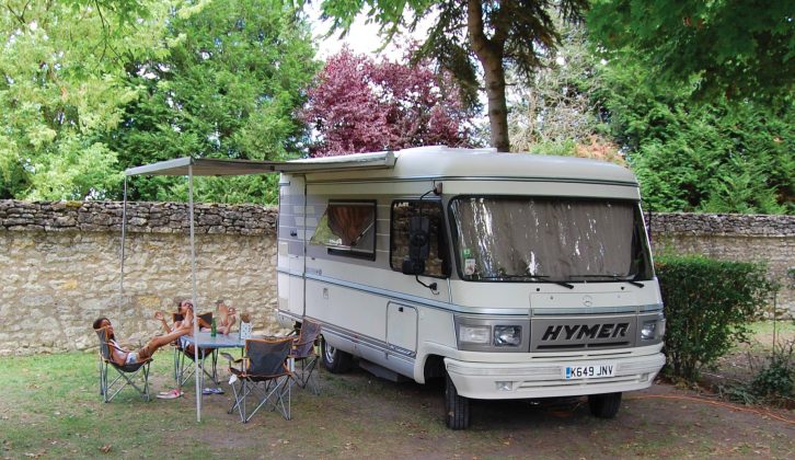 A classic Hymer was the second motorhome the McMahon family hired